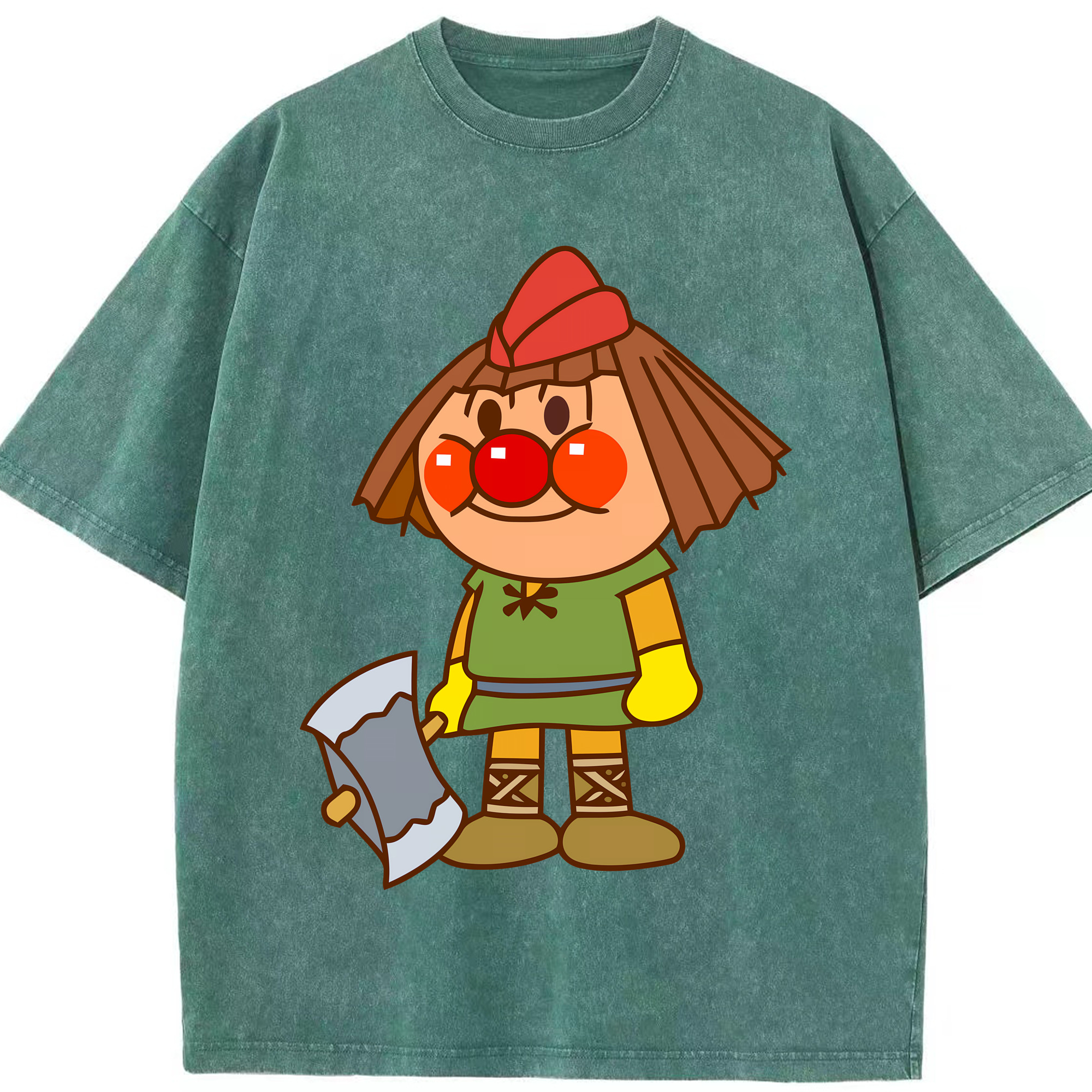 （画像用） アンパンマン Anpanman 綿100% ヴィンテージ風 半袖Tシャツ（フロントプリント）